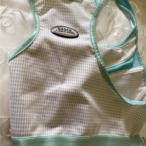 Shock Absorber White & Mint Sports Bra by Shock Absorber